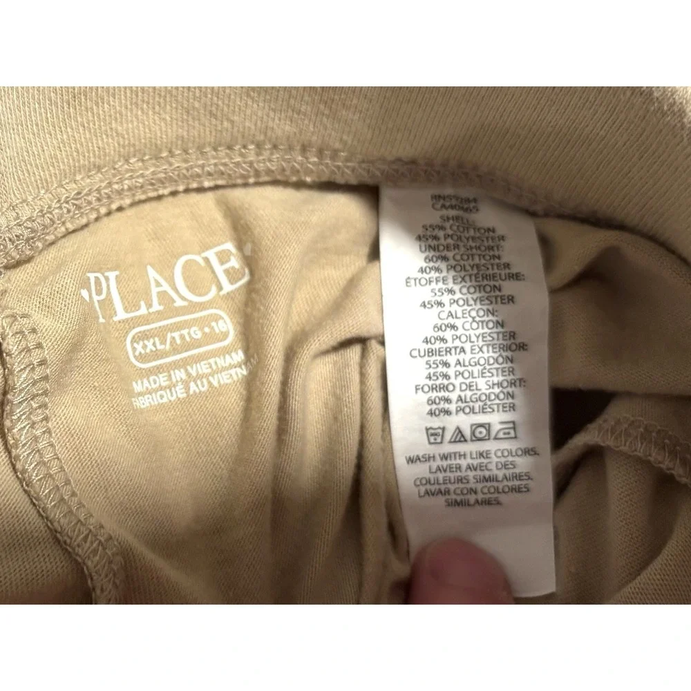 Children's Place XXL SZ 16 Girls Uniform French Terry Skort 2-Pack - Tan